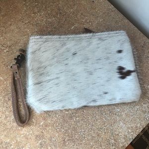 Myra cowhide clutch